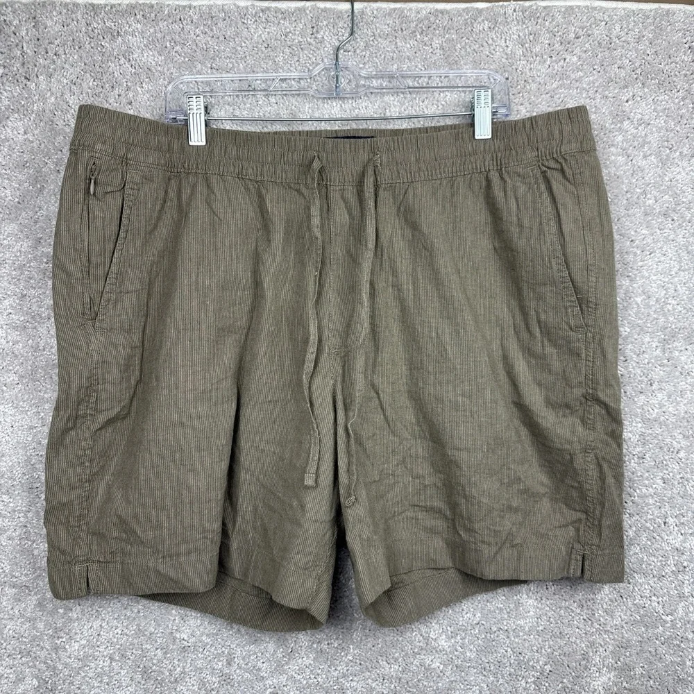 Men's Abercrombie & Fitch Pull-On Shorts‎ XXL Brown Textured Elastic Waist NWT
